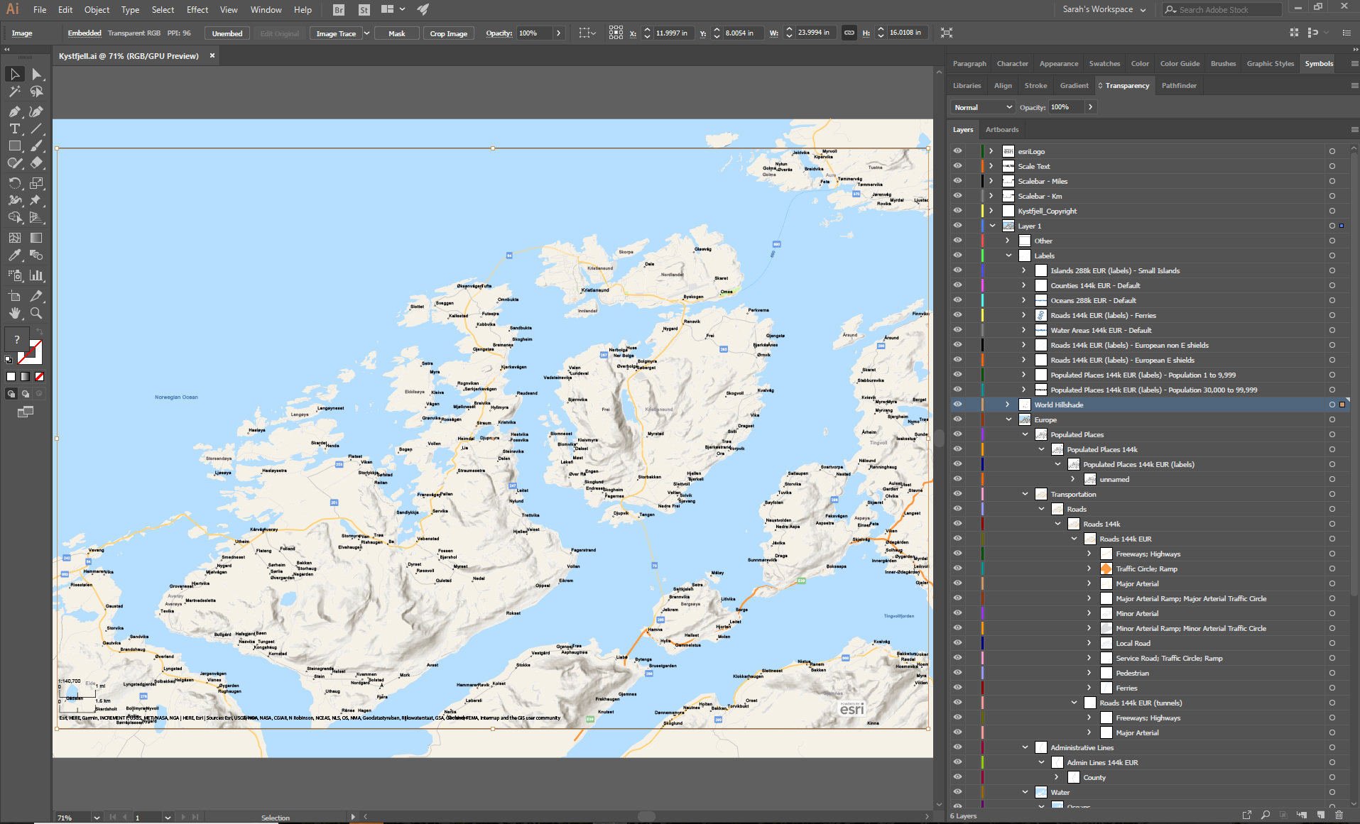 Downloaded Map in Illustrator