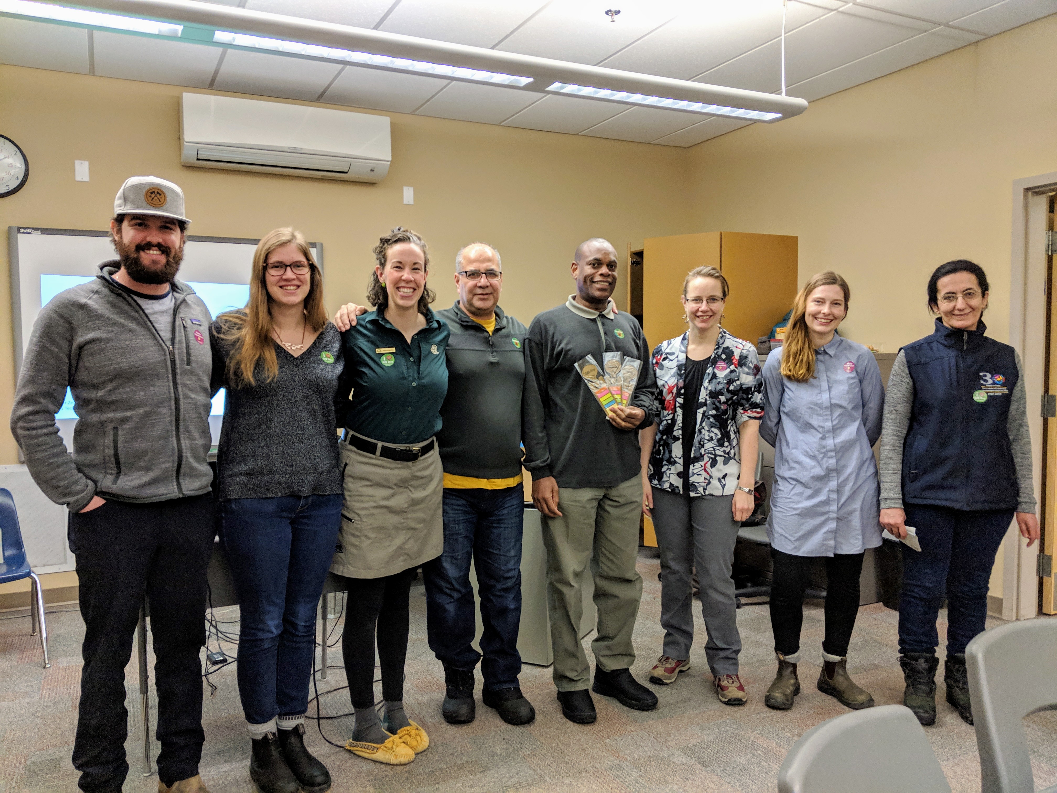 Team organizing the GIS Day event in Inuvik, Canada.