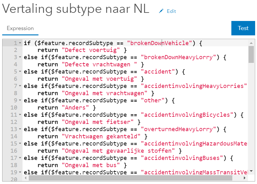 Arcade expressie van vertaling