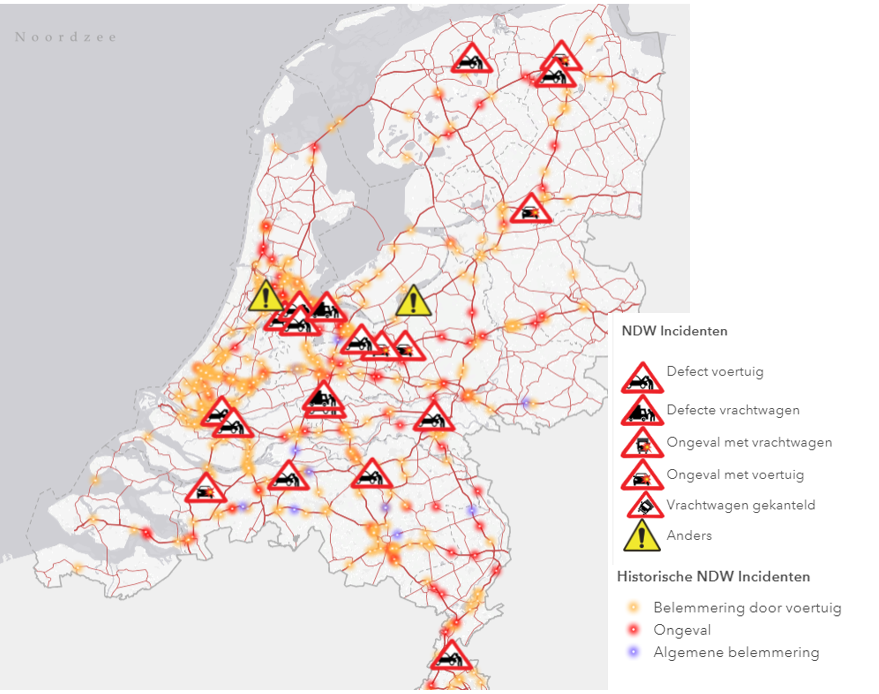 Webmap NDW incidenten