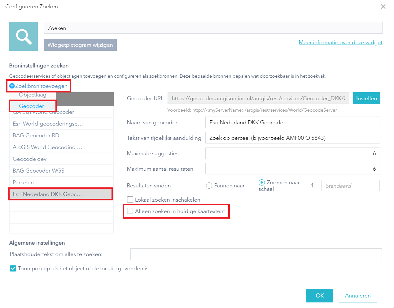 Web AppBuilder geocoder widget