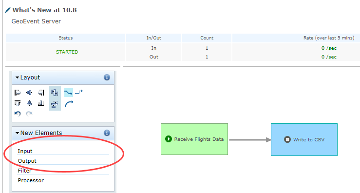 Create and add Input and Output Connectors from the service tray in ArcGIS GeoEvent Server 10.8